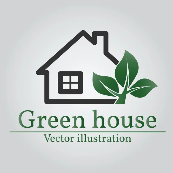 Logo de Green House. Eco House. Vector . — Archivo Imágenes Vectoriales