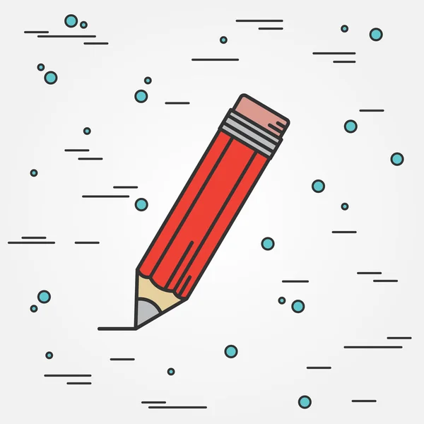 Rita en penna Icon.Pencil Icon Vector.Pencil ikonen. Pennikonen — Stock vektor