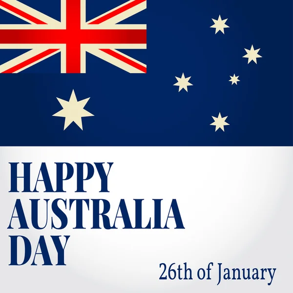 贺卡快乐的澳大利亚一天。举国欢庆的日子。矢量 — 图库矢量图片