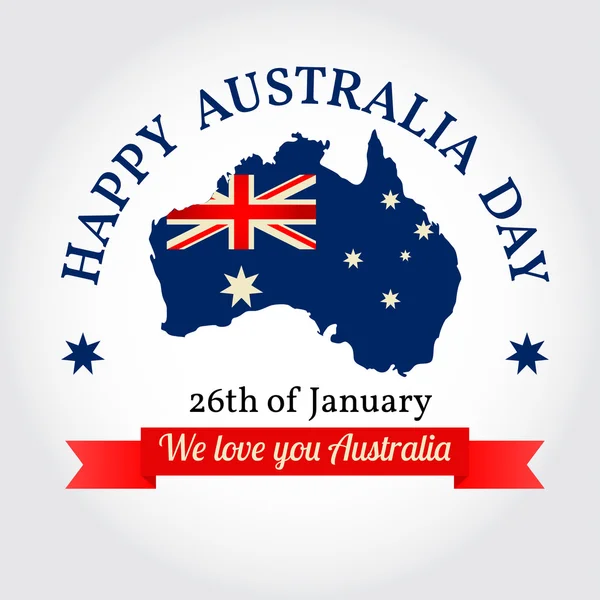 We love you Australia badge, label, logo, greeting Card. Nationa — 图库矢量图片