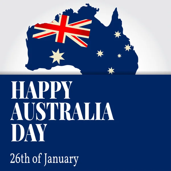 贺卡快乐的澳大利亚一天。举国欢庆的日子。矢量 — 图库矢量图片