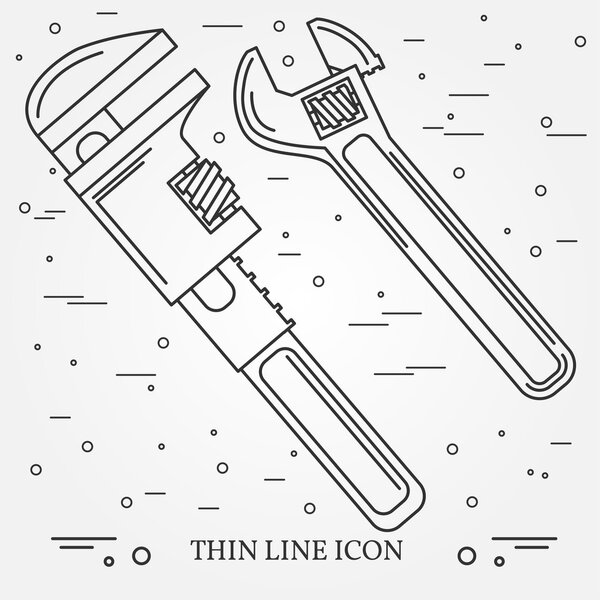 Wrench Icons. Wrench Icons Vector. Wrench Icons Drawing. Wrench 