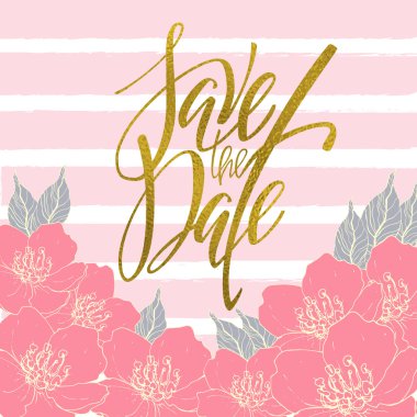 Altın tarihi kart tasarımı Kaydet.