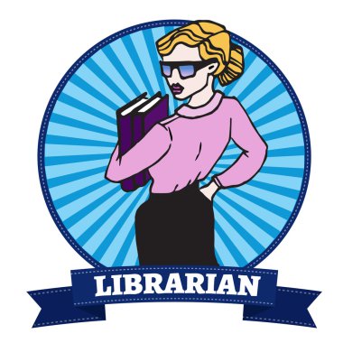 Bir kitap gözlüklü genç kadın