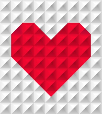 Kırmızı kenarlı kalp