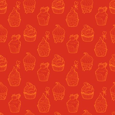 cupcake seamless modeli