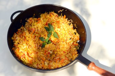 Lezzetli kokulu pilav.