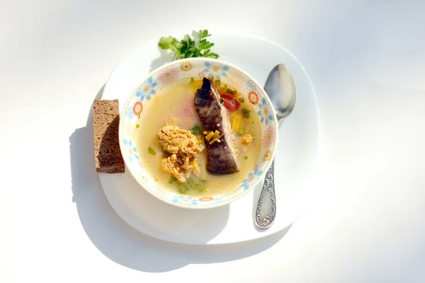 Вухо. Рибний суп . — стокове фото