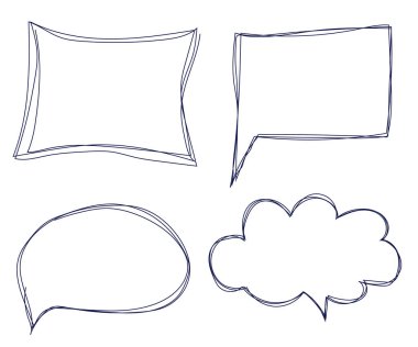 Beyaz arkaplanda diyalog baloncuğu işareti. Robot resim. Vektör illüstrasyonu.