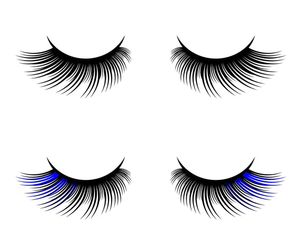 Falsche Wimpern Auf Weißem Hintergrund Symbol Vektorillustration — Stockvektor