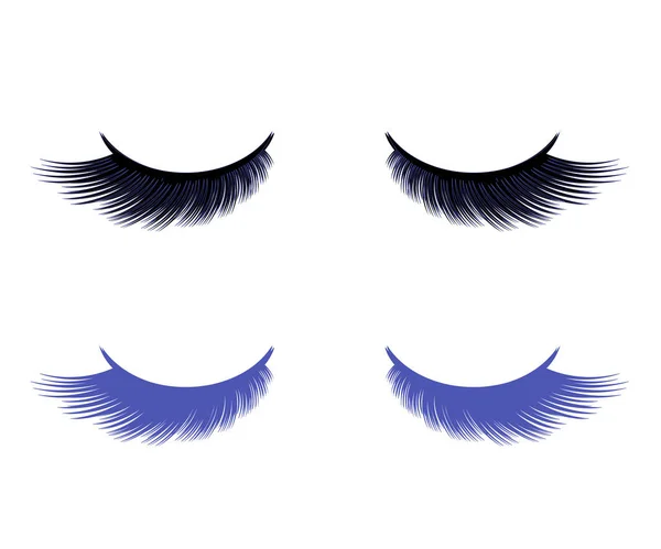 False Eyelashes White Background Symbol Vector Illustration — Stock Vector