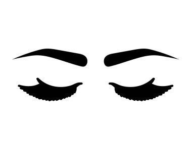 Beyaz arka planda sahte kirpikler. Vektör illüstrasyonu.