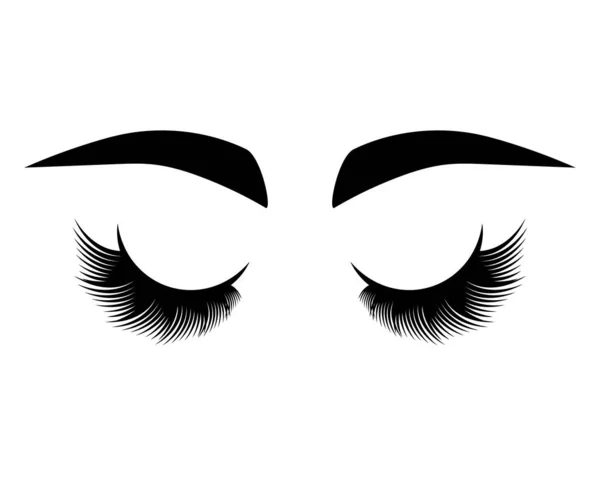 False Eyelashes White Background Vector Illustration — Stock Vector