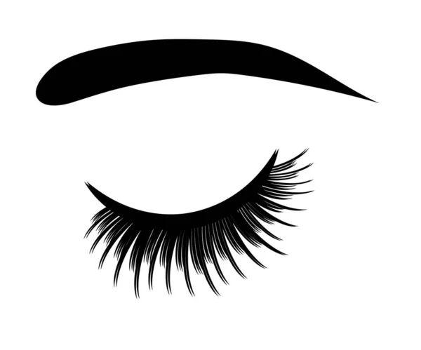 False Eyelashes White Background Vector Illustration — Stock Vector