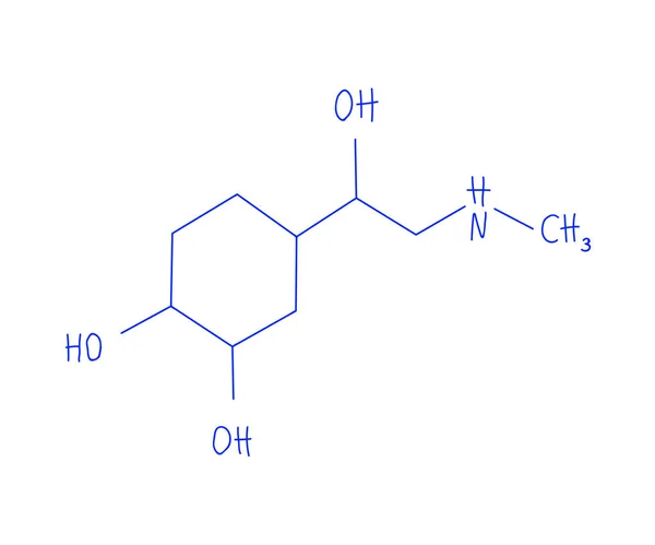 Fórmula Molecular Adrenalina Símbolo Ilustración Vectorial — Archivo Imágenes Vectoriales