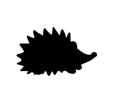 Small hedgehog on a white background. Symbol. Vector illustration.