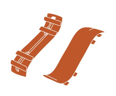 Beyaz arka planda zemin kaide ve kapaklar. Sembol. Vektör illüstrasyonu.