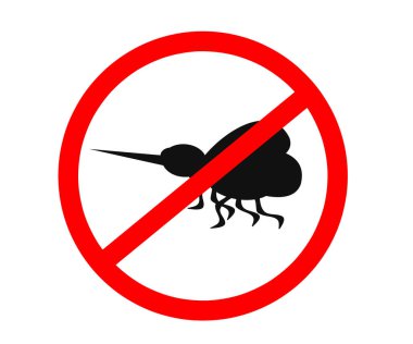 No mosquitoes sign on a white background. Symbol. Vector illustration.