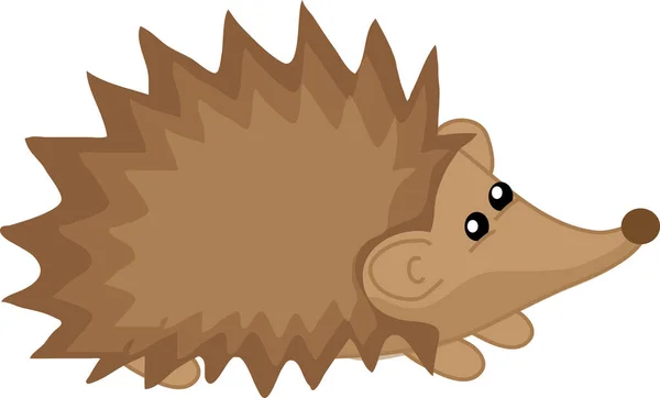 Funny Hedgehog White Background Cartoon Vector Illustration — Archivo Imágenes Vectoriales
