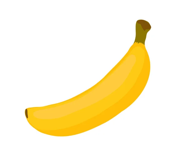 Ripe Banana White Background Cartoon Vector Illustration — Διανυσματικό Αρχείο