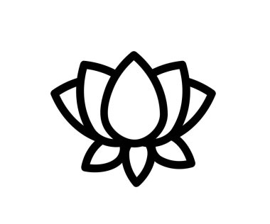 Beyaz arka planda Lotus. Robot resim. Vektör illüstrasyonu.