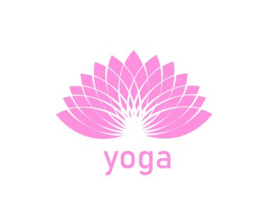 Harika nilüfer çiçeği. Sembol. Nilüfer yaprakları sembolü. Vektör illüstrasyonu.