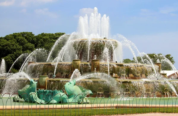 Fonte no parque de Chicago — Fotografia de Stock