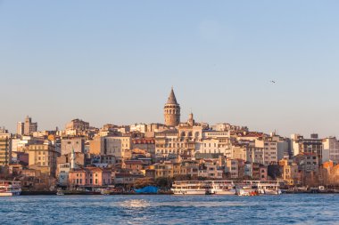 Galata Kulesi akşam ışık, Istanbul, Türkiye