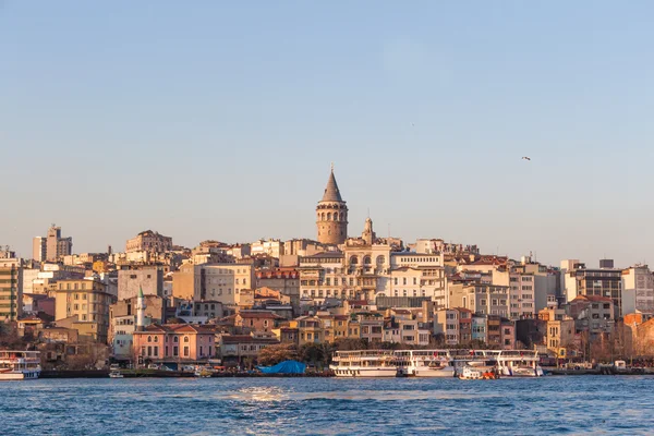 Galata Kulesi akşam ışık, Istanbul, Türkiye