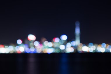 Gece cityscape bulanıklık arka plan