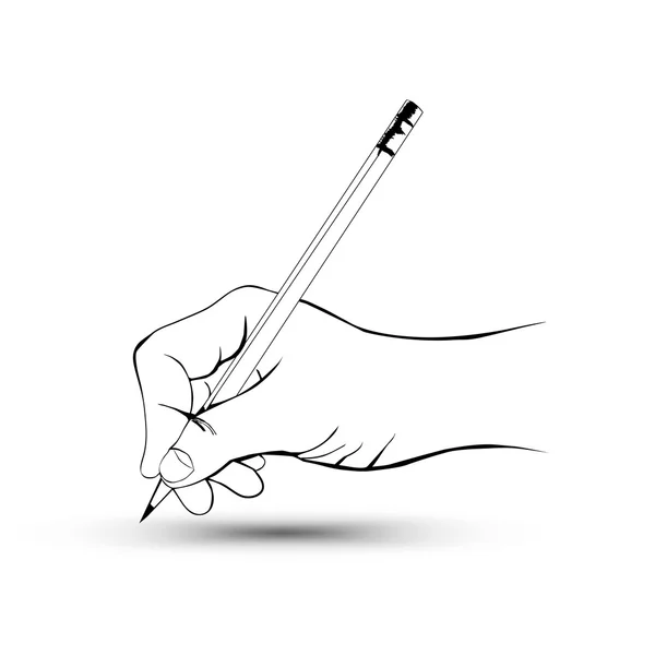 Sketch Hand with pencil — Stock Vector