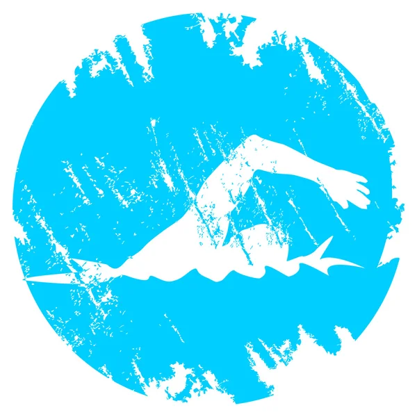 Ikonen simning sport illustration — Stock vektor
