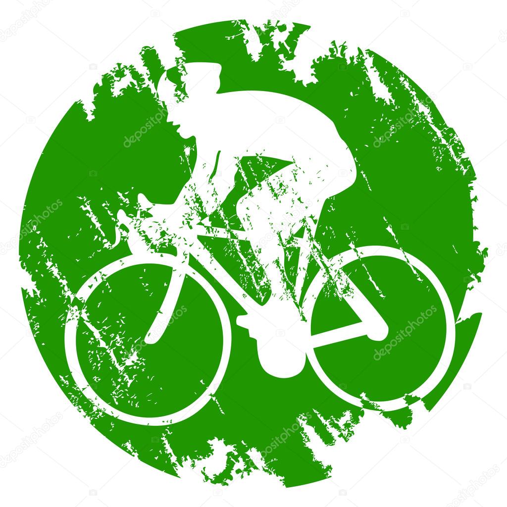 Icon cycle racing sport illustration
