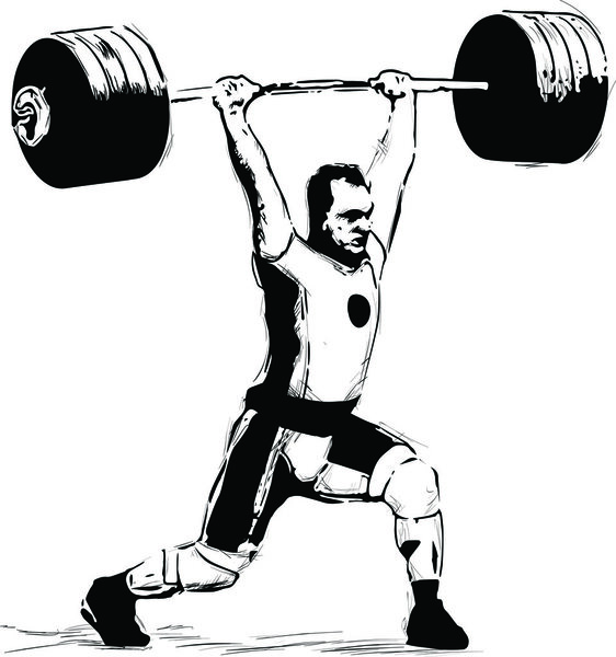 clean and jerk in vector format