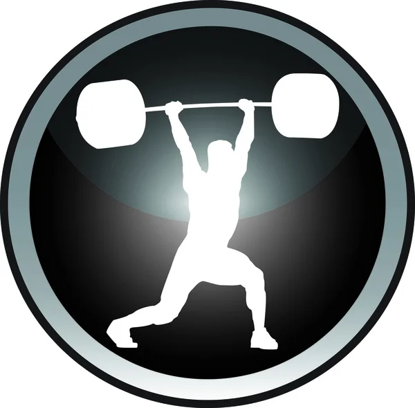 Icon clean and jerk in vector format — Stock Vector