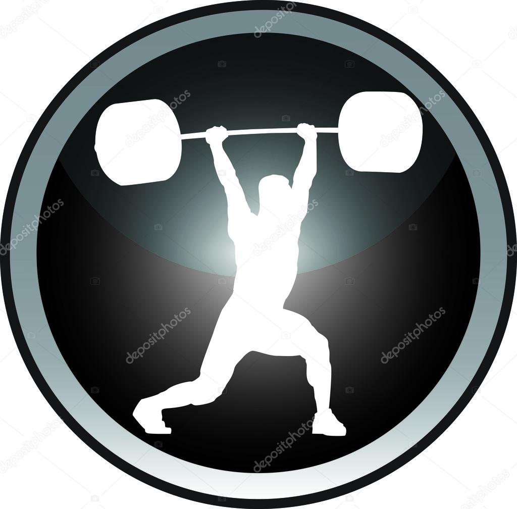 Icon clean and jerk in vector format