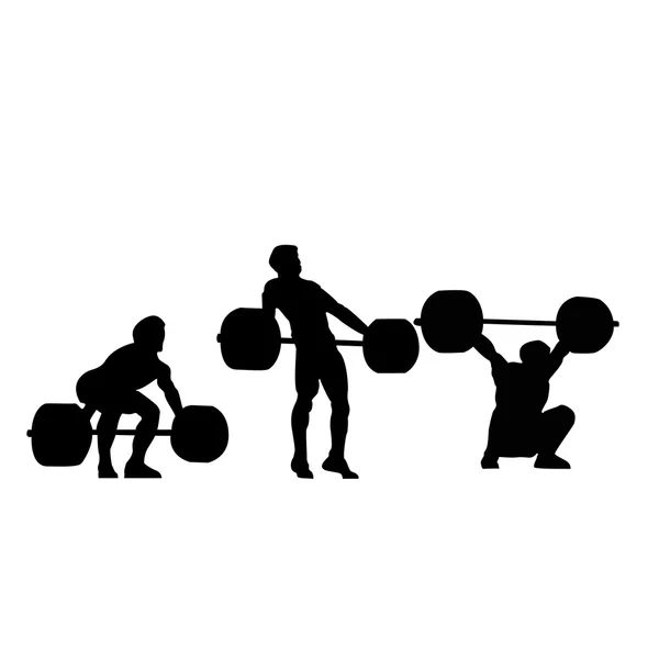 Weightlifting - snatch vector illustration — Stock Vector