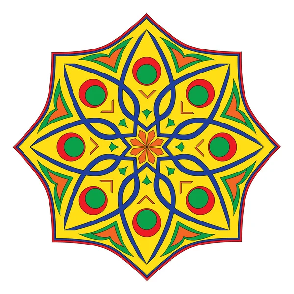 Mandala vectoriel coloré . — Image vectorielle