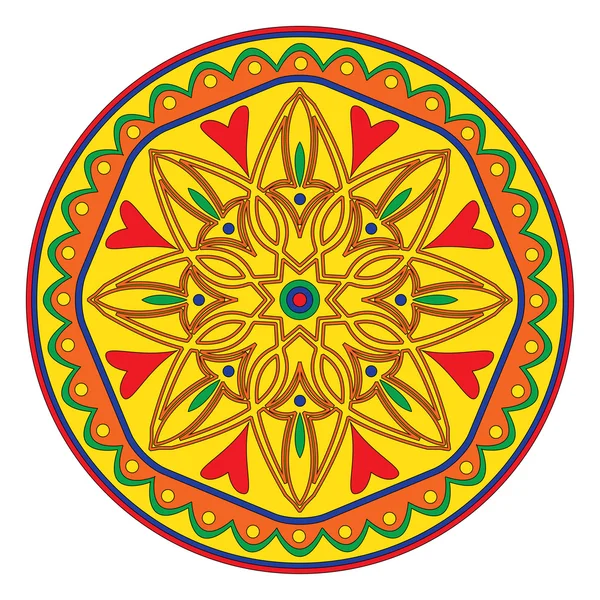 Vector mandala colorido . — Archivo Imágenes Vectoriales