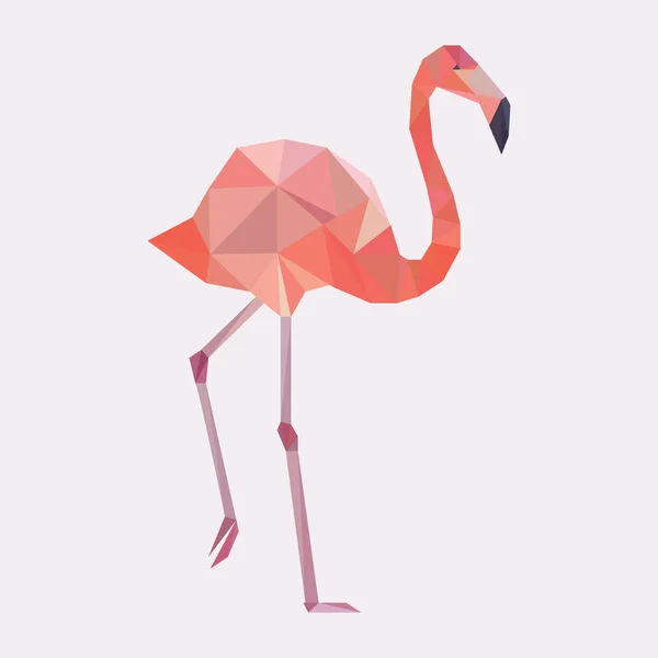 Vektor geometriai flamingo. — Stock Vector