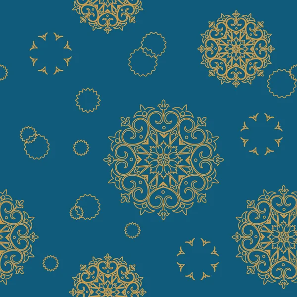 Fond de motif sans couture avec mandala . — Image vectorielle