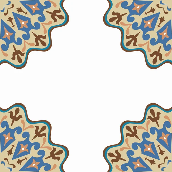 Cadre avec parties de mandala . — Image vectorielle