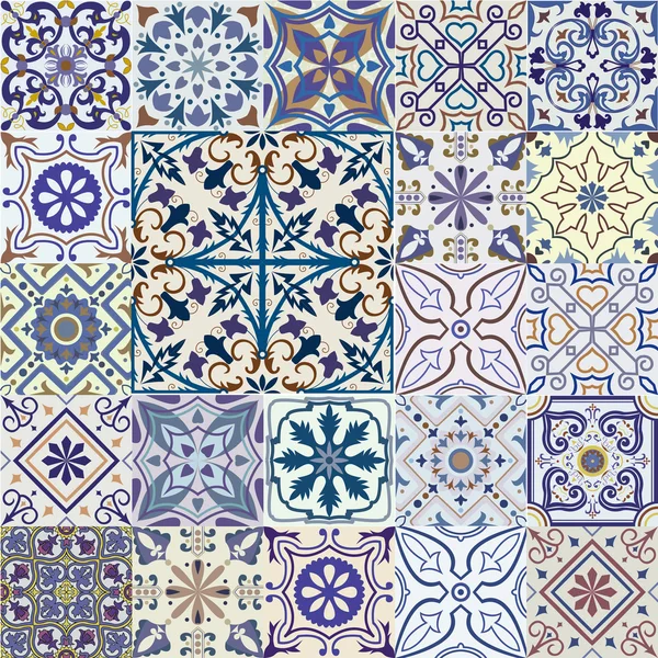 Gran vector conjunto de azulejos de fondo . — Archivo Imágenes Vectoriales