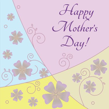 Anneler Günü için tebrik kartı..