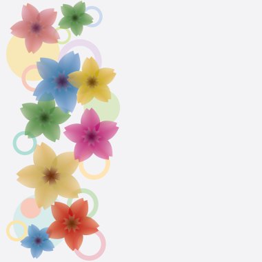 Çerçeve renkli çiçek yaptı.