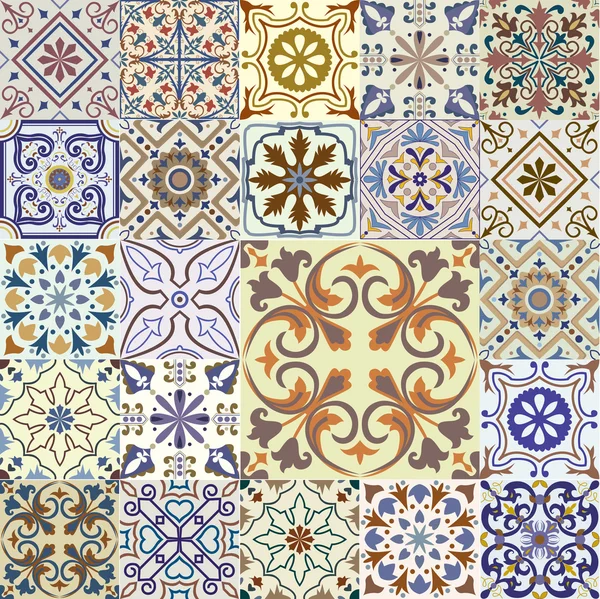 Grande conjunto de azulejos fundo . — Vetor de Stock