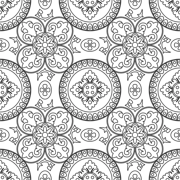 Black and white vector seamless pattern background. — Stock Vector