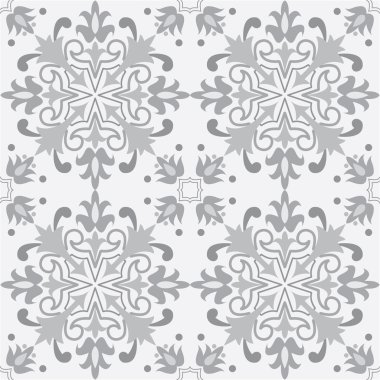 Vektör Dikişsiz desen arka planda gri.