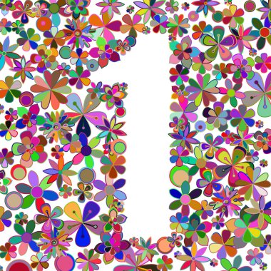 çiçeklerden yapılmış bir numara.