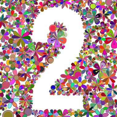 çiçeklerden yapılmış iki numaralı